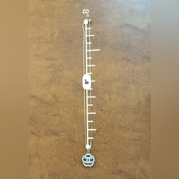 Chanel Crystal CC Flower Charm Pendant w/16” Gold Plated Necklace & Packaging - Picture 14 of 14